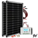 Solaranlage Komplettsystem 200W Basicpremium-L Black Frame Kabelkit Offgridtec