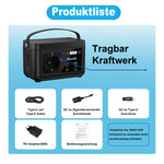 Portable Power Station,120W 88.8Wh Lithium Battery Solar Generator Quick Charge 230V AC Outlets DC Ports and LED Flashlight,Solar Panel Is Not Included