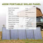 400W / 200W / 140W / 100W / 60W Portable Solar Panel Waterproof for Outdoor Camping RV Garden Roof