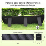 200W 18V Solar Panel Kit Foldable Solar Panel Outdoor Rechargeable Solar Charger for Portable Camping Power Station