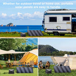 200W 18V Solar Panel Kit Foldable Solar Panel Outdoor Rechargeable Solar Charger for Portable Camping Power Station