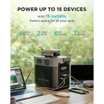 Portable Power Station DELTA 2 Lite 950Wh Lifepo4 (LFP) Battery Solar Generator,1800W AC Output for Outdoor Camping,Home Backup,Emergency,Rv