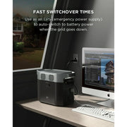 Portable Power Station DELTA 2 Lite 950Wh Lifepo4 (LFP) Battery Solar Generator,1800W AC Output for Outdoor Camping,Home Backup,Emergency,Rv