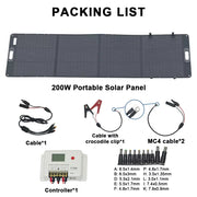 Foldable Solar Panels 200W