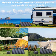 200W 18V Solar Panel Kit Foldable Solar Panel Outdoor Rechargeable Solar Charger for Portable Camping Power Station